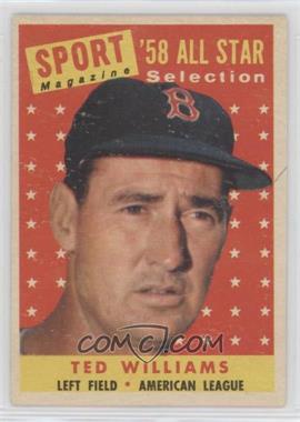 1958 Topps - [Base] #485 - Sport Magazine '58 All Star Selection - Ted Williams