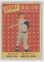 Sport Magazine '58 All Star Selection - Mickey Mantle [Poor to Fair]
