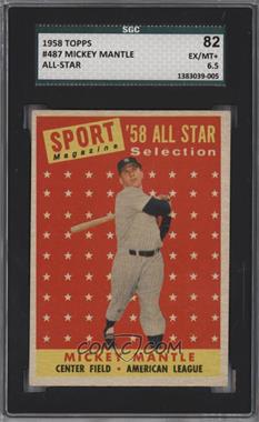 1958 Topps - [Base] #487 - Sport Magazine '58 All Star Selection - Mickey Mantle [SGC 82 EX/NM+ 6.5]