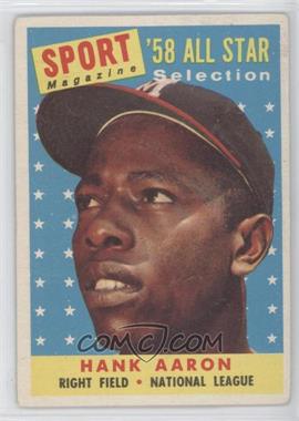 1958 Topps - [Base] #488 - Sport Magazine '58 All Star Selection - Hank Aaron
