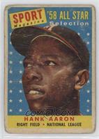 Sport Magazine '58 All Star Selection - Hank Aaron [Poor to Fair]