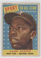 Sport Magazine '58 All Star Selection - Hank Aaron [Good to VG‑…