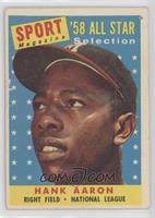 Sport Magazine '58 All Star Selection - Hank Aaron [Poor to Fair]