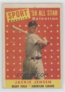 1958 Topps - [Base] #489 - Sport Magazine '58 All Star Selection - Jackie Jensen