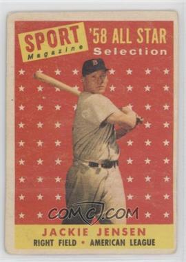 1958 Topps - [Base] #489 - Sport Magazine '58 All Star Selection - Jackie Jensen