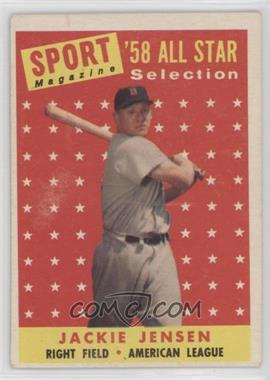 1958 Topps - [Base] #489 - Sport Magazine '58 All Star Selection - Jackie Jensen