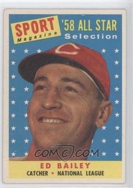 1958 Topps - [Base] #490 - Sport Magazine '58 All Star Selection - Ed Bailey