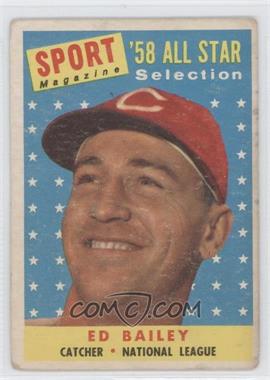 1958 Topps - [Base] #490 - Sport Magazine '58 All Star Selection - Ed Bailey [Good to VG‑EX]