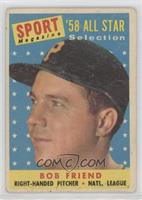 Sport Magazine '58 All Star Selection - Bob Friend [Poor to Fair]