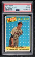 Sport Magazine '58 All Star Selection - Warren Spahn [PSA 2 GOOD]