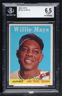 1958 Topps - [Base] #5 - Willie Mays [BGS 6.5 EX‑MT+]