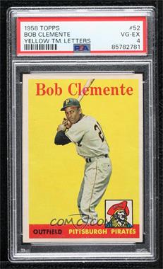 1958 Topps - [Base] #52.2 - Roberto Clemente (Team Name in Yellow) [PSA 4 VG‑EX]