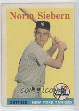 1958 Topps - [Base] #54 - Norm Siebern [Good to VG‑EX]