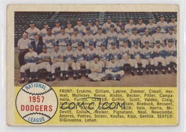 1958 Topps - [Base] #71 - First Series Checklist - Brooklyn Dodgers