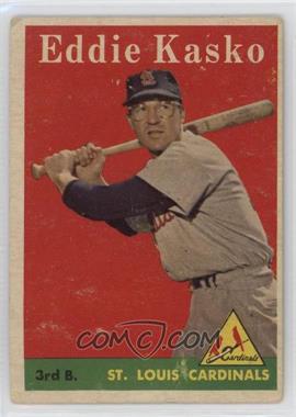 1958 Topps - [Base] #8.1 - Eddie Kasko (Player Name in White)