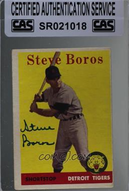 1958 Topps - [Base] #81.1 - Steve Boros (Team Name in White) [CAS Certified Sealed]