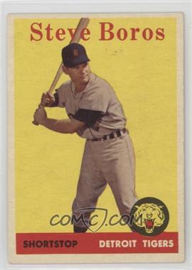 1958 Topps - [Base] #81.1 - Steve Boros (team name in white) [COMC RCR Poor]
