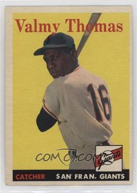 1958 Topps - [Base] #86 - Valmy Thomas