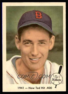 1959 Fleer Ted Williams - [Base] #17 - 1941 - How Ted Hit .400 [EX MT]