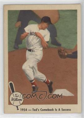 1959 Fleer Ted Williams - [Base] #53 - Ted's Comeback Is A Success