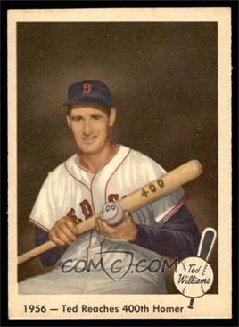 1959 Fleer Ted Williams - [Base] #57 - 1956- Ted Reaches 400th Homer [EX]