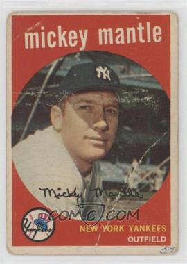 1959 Topps - [Base] #10 - Mickey Mantle [Poor to Fair]
