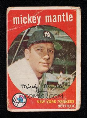 1959 Topps - [Base] #10 - Mickey Mantle [Poor to Fair]
