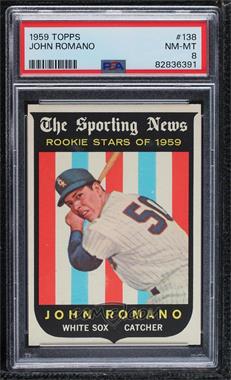 1959 Topps - [Base] #138 - Sporting News Rookie Stars - Johnny Romano [PSA 8 NM‑MT]