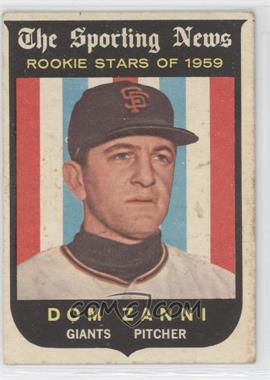 1959 Topps - [Base] #145 - Sporting News Rookie Stars - Dom Zanni [Good to VG‑EX]