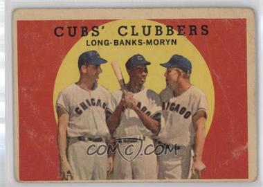 1959 Topps - [Base] #147 - Cubs' Clubbers (Dale Long, Ernie Banks, Walt Moryn) [Poor to Fair]