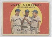Cubs' Clubbers (Dale Long, Ernie Banks, Walt Moryn) [Good to VG‑…