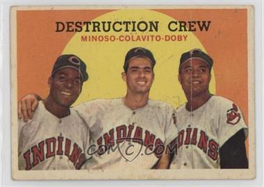 1959 Topps - [Base] #166 - Destruction Crew (Minnie Minoso, Rocky Colavito, Larry Doby) (Spelled Colovito on Back) [Good to VG‑EX]