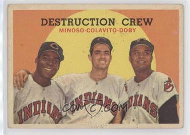 1959 Topps - [Base] #166 - Destruction Crew (Minnie Minoso, Rocky Colavito, Larry Doby) (Spelled Colovito on Back) [Good to VG‑EX]