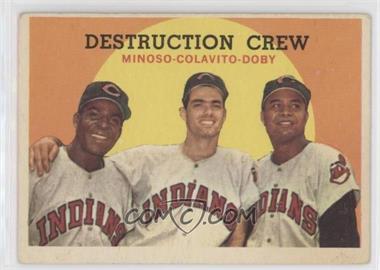 1959 Topps - [Base] #166 - Destruction Crew (Minnie Minoso, Rocky Colavito, Larry Doby) (Spelled Colovito on Back)