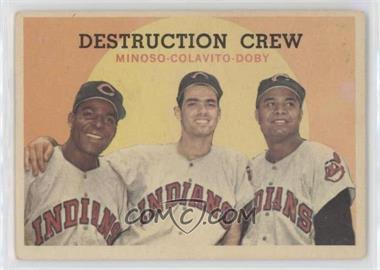 1959 Topps - [Base] #166 - Destruction Crew (Minnie Minoso, Rocky Colavito, Larry Doby) (Spelled Colovito on Back) [Poor to Fair]