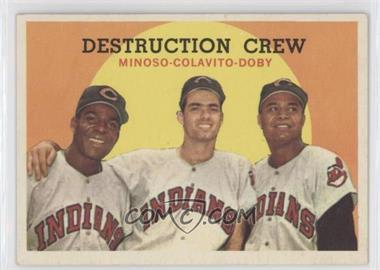 1959 Topps - [Base] #166 - Destruction Crew (Minnie Minoso, Rocky Colavito, Larry Doby) (Spelled Colovito on Back)