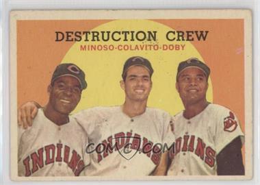 1959 Topps - [Base] #166 - Destruction Crew (Minnie Minoso, Rocky Colavito, Larry Doby) (Spelled Colovito on Back)