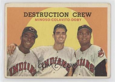 1959 Topps - [Base] #166 - Destruction Crew (Minnie Minoso, Rocky Colavito, Larry Doby) (Spelled Colovito on Back)