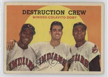 1959 Topps - [Base] #166 - Destruction Crew (Minnie Minoso, Rocky Colavito, Larry Doby) (Spelled Colovito on Back)