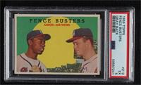 Fence Busters (Hank Aaron, Eddie Mathews) (Grey Back) [PSA 5 EX]