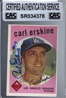 Carl Erskine (white back) [CAS Certified Sealed]
