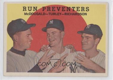 1959 Topps - [Base] #237.2 - Run Preventers (Gil McDougald, Bob Turley, Bobby Richardson) (white back)