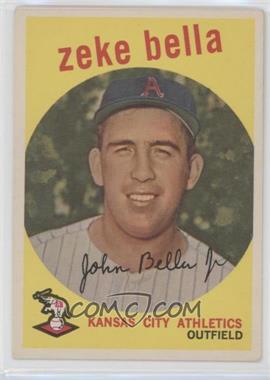 1959 Topps - [Base] #254.2 - Zeke Bella (white back)