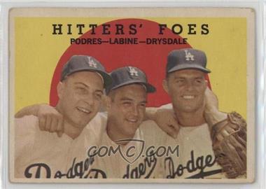 1959 Topps - [Base] #262.1 - Hitters' Foes (Johnny Podres, Clem Labine, Don Drysdale) (Grey Back)