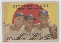 Hitters' Foes (Johnny Podres, Clem Labine, Don Drysdale) (White Back) [Poor&nbs…