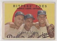 Hitters' Foes (Johnny Podres, Clem Labine, Don Drysdale) (White Back) [COMC&nbs…