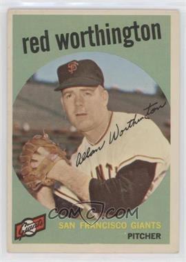 1959 Topps - [Base] #28 - Al Worthington (Called Red on Card)