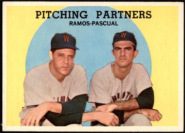 1959 Topps - [Base] #291 - Pitching Partners (Pedro Ramos, Camilo Pascual) [EX MT+]