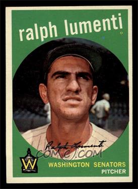 1959 Topps - [Base] #316.1 - Ralph Lumenti, (Optioned to Chattanooga in March 1959, Photo is Camilo Pascual) [NM]