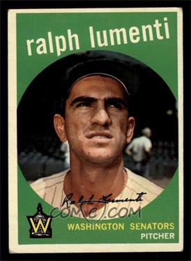 1959 Topps - [Base] #316.1 - Ralph Lumenti, (Optioned to Chattanooga in March 1959, Photo is Camilo Pascual) [EX]